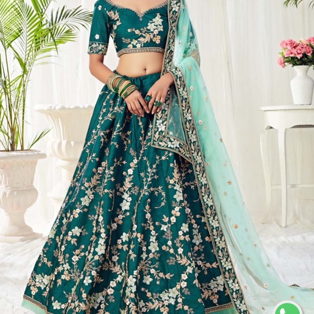 Floral Green Wedding Lehenga *Brand New*